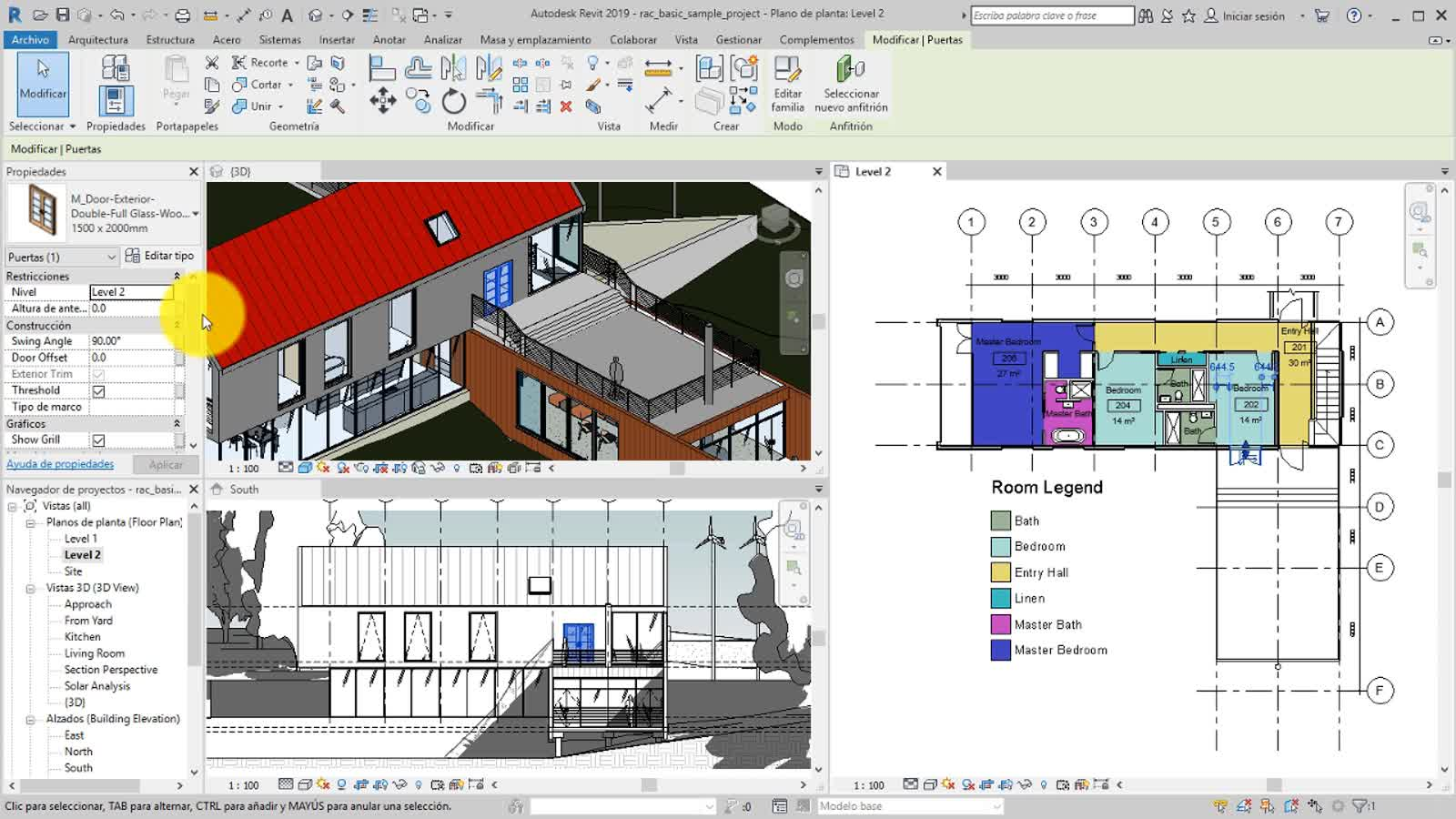 Interfaz de usuario dentro de Revit