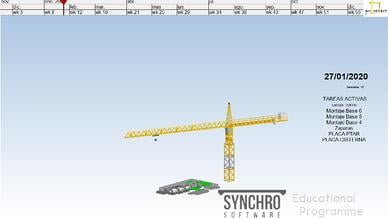 Secuencia de imágenes de reportería semanal de avance de proyecto.