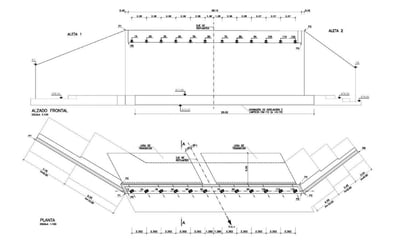 estribos de puentes: estribos cerrados