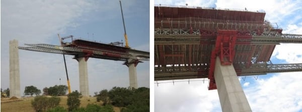 ejecución de tableros construidos por vanos sucesivos