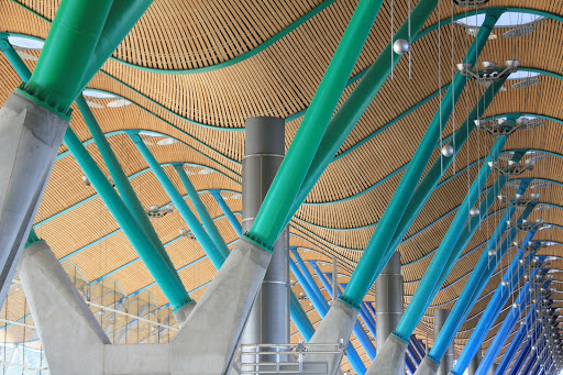 Detalle de estructura aeropuerto