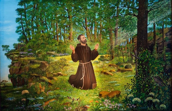 san francisco de asis en bosque fondo